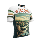 Wisconsin US State | Short Sleeve Cycling PRO Jersey | Men and Women