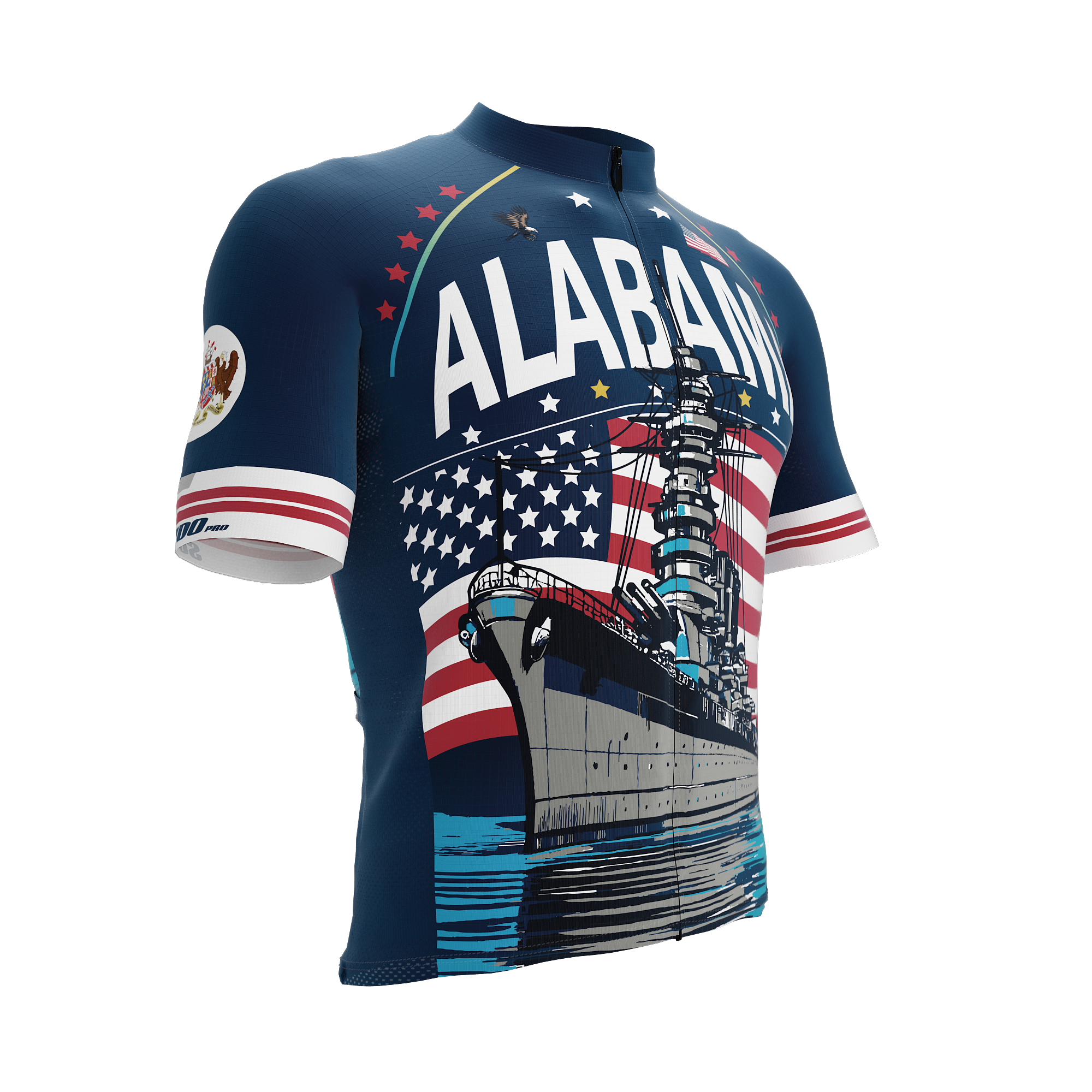 Alabama  US State | Short Sleeve Cycling PRO Jersey | Men and Women