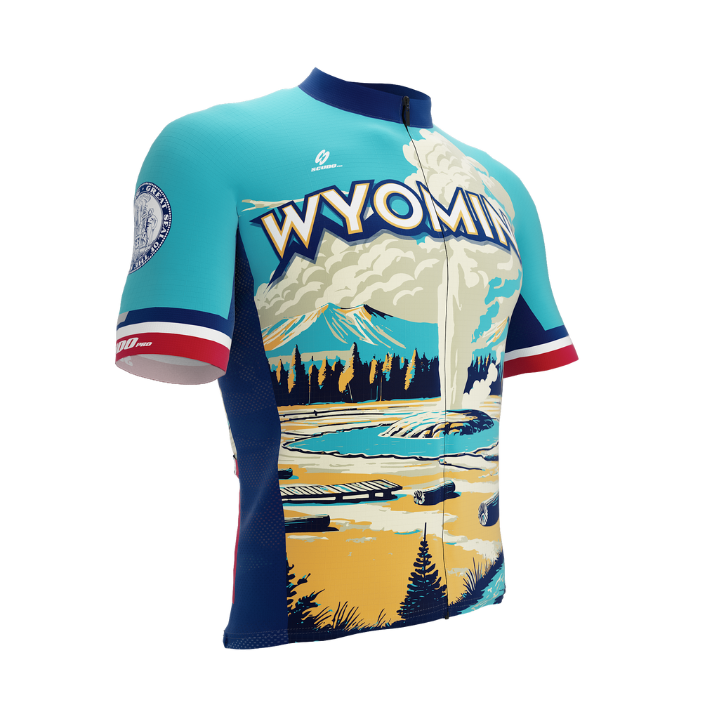 Wyoming US State | Short Sleeve Cycling PRO Jersey
