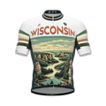 Wisconsin US State | Short Sleeve Cycling PRO Jersey | Men and Women
