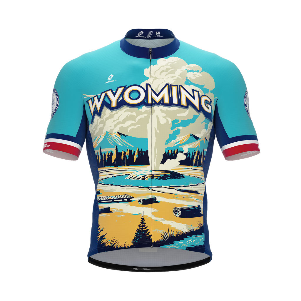 Wyoming US State | Short Sleeve Cycling PRO Jersey