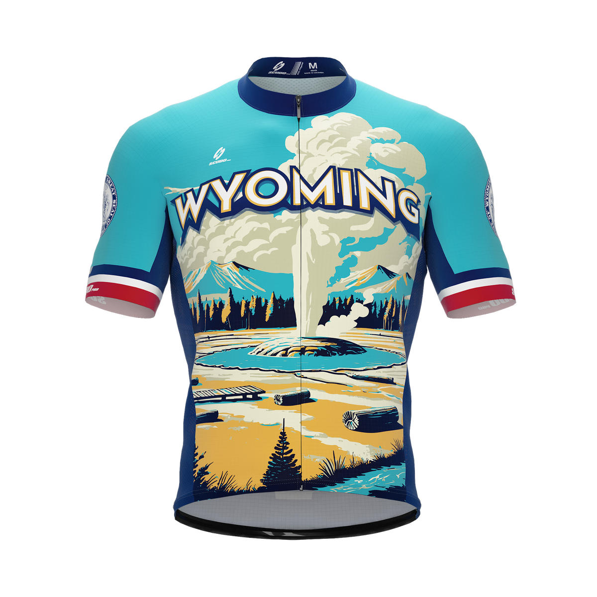 Wyoming US State | Short Sleeve Cycling PRO Jersey