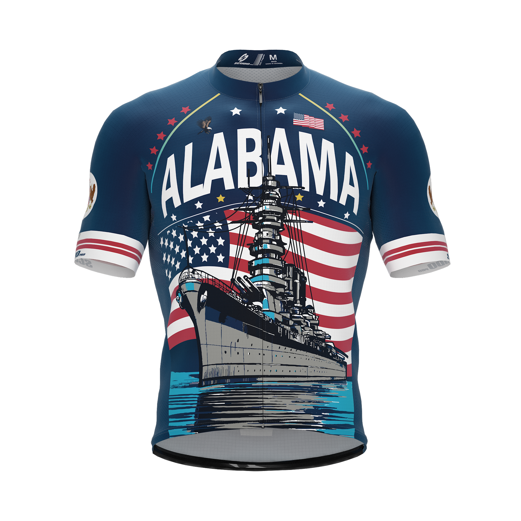 Alabama  US State | Short Sleeve Cycling PRO Jersey | Men and Women