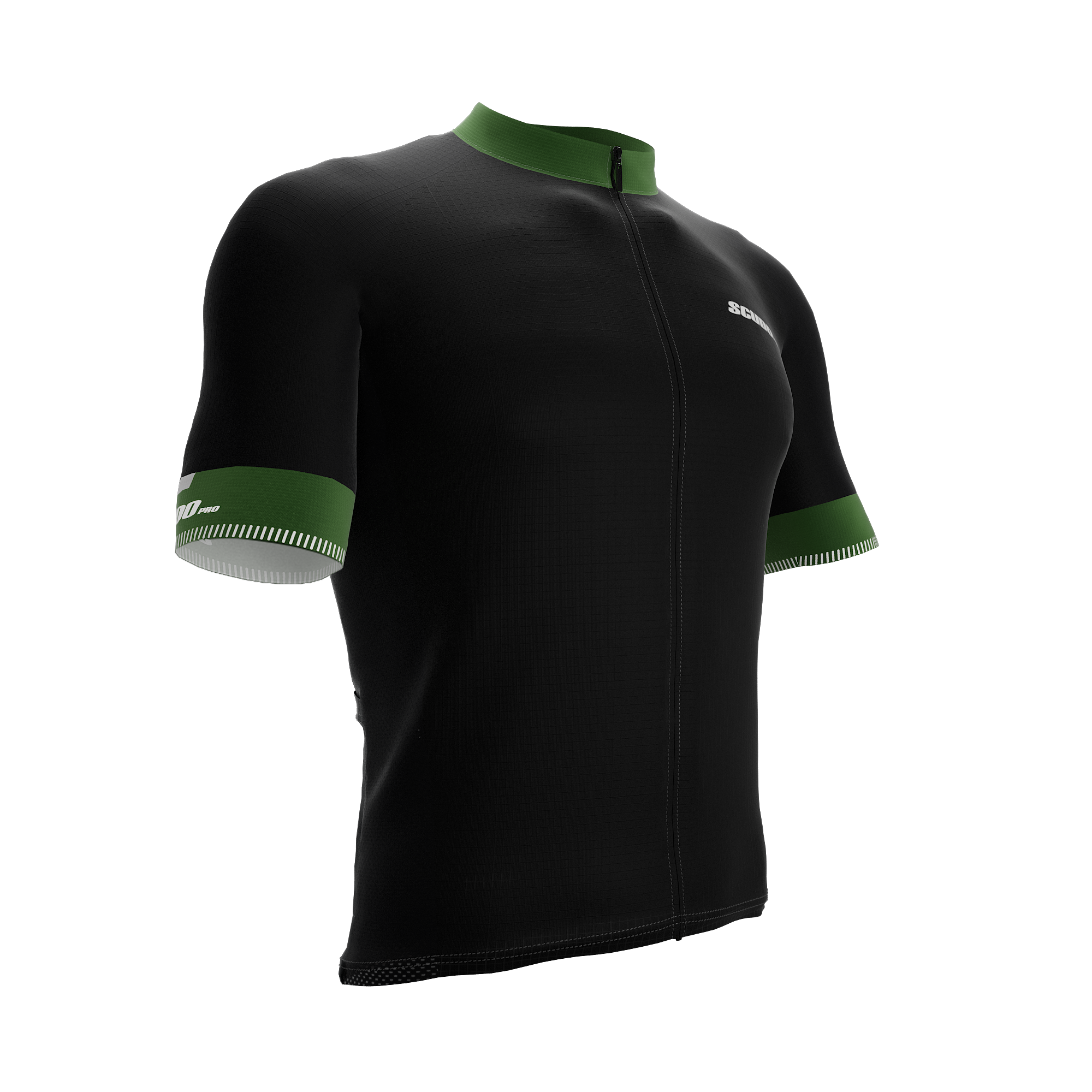 Black | Reflective Green | Short Sleeve Cycling PRO Jersey