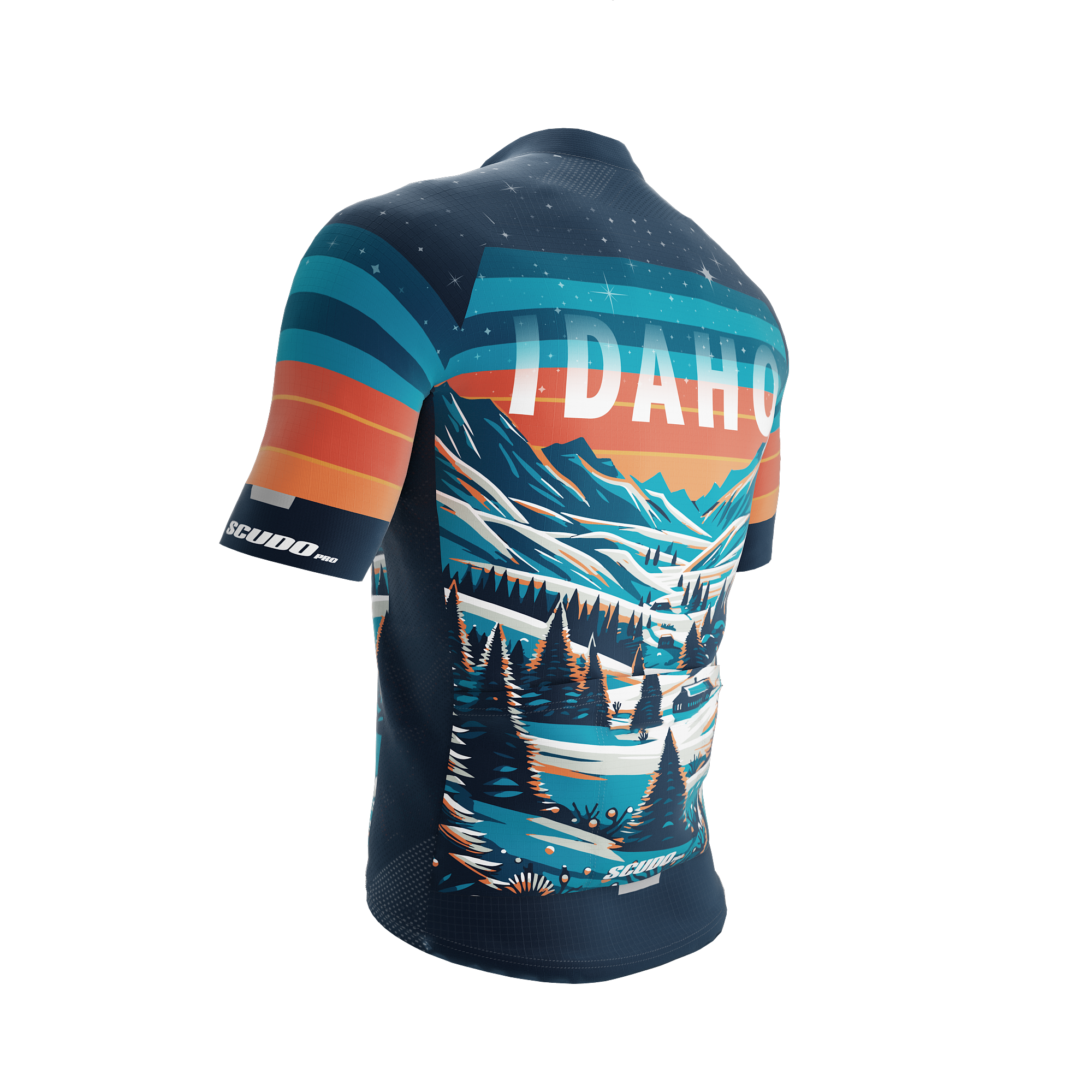 Idaho US State | Short Sleeve Cycling PRO Jersey | Men and Women