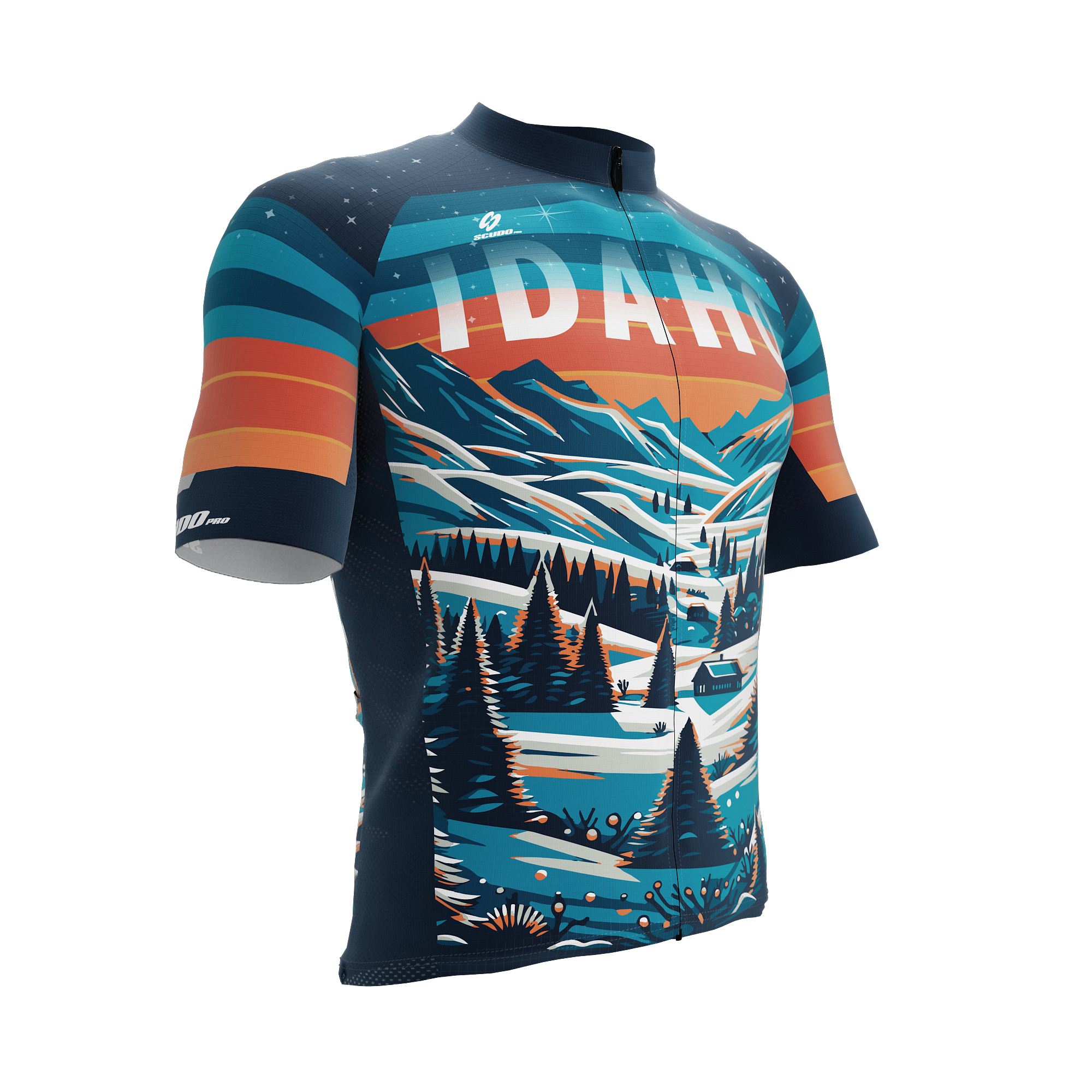 Idaho US State | Short Sleeve Cycling PRO Jersey | Men and Women
