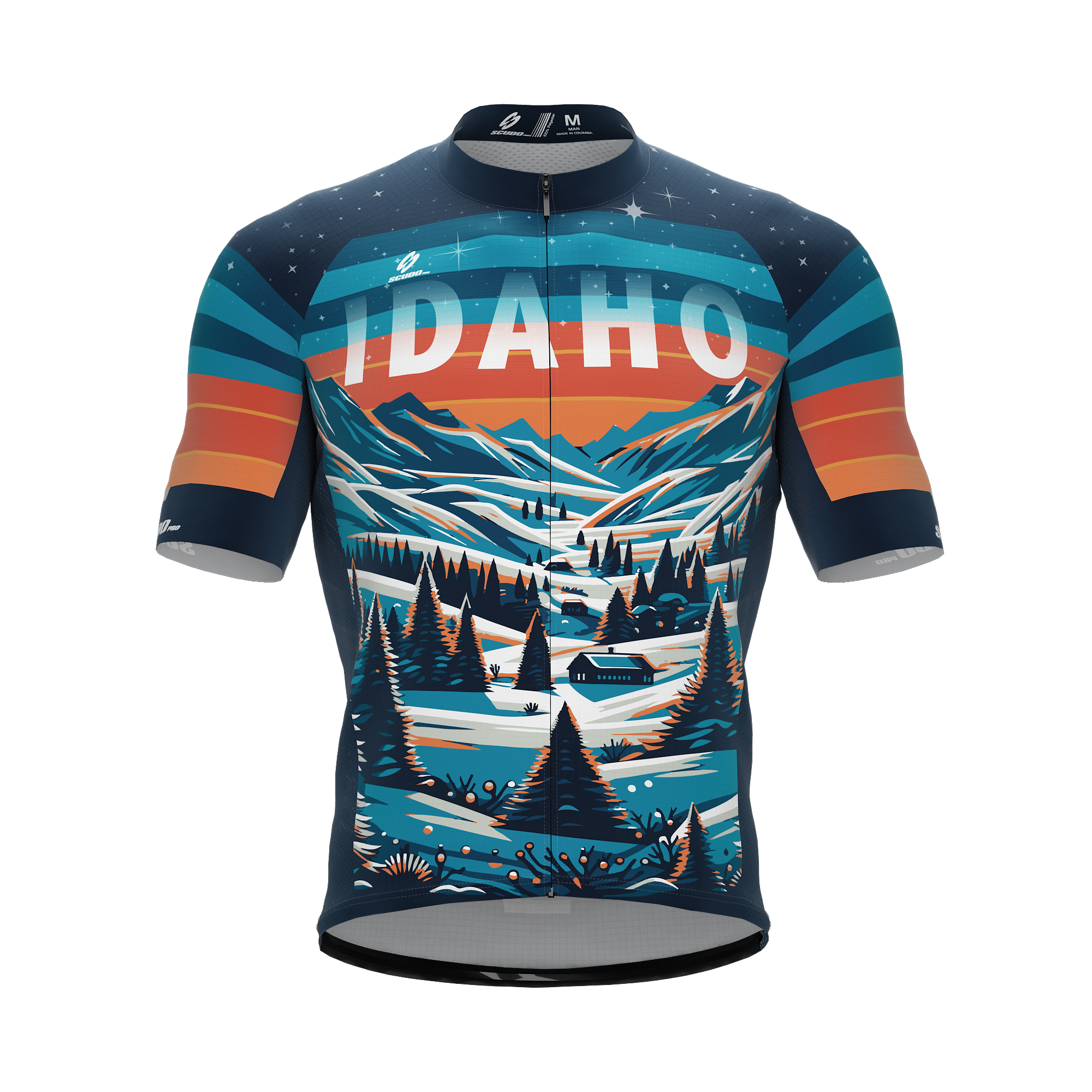 Idaho US State | Short Sleeve Cycling PRO Jersey | Men and Women