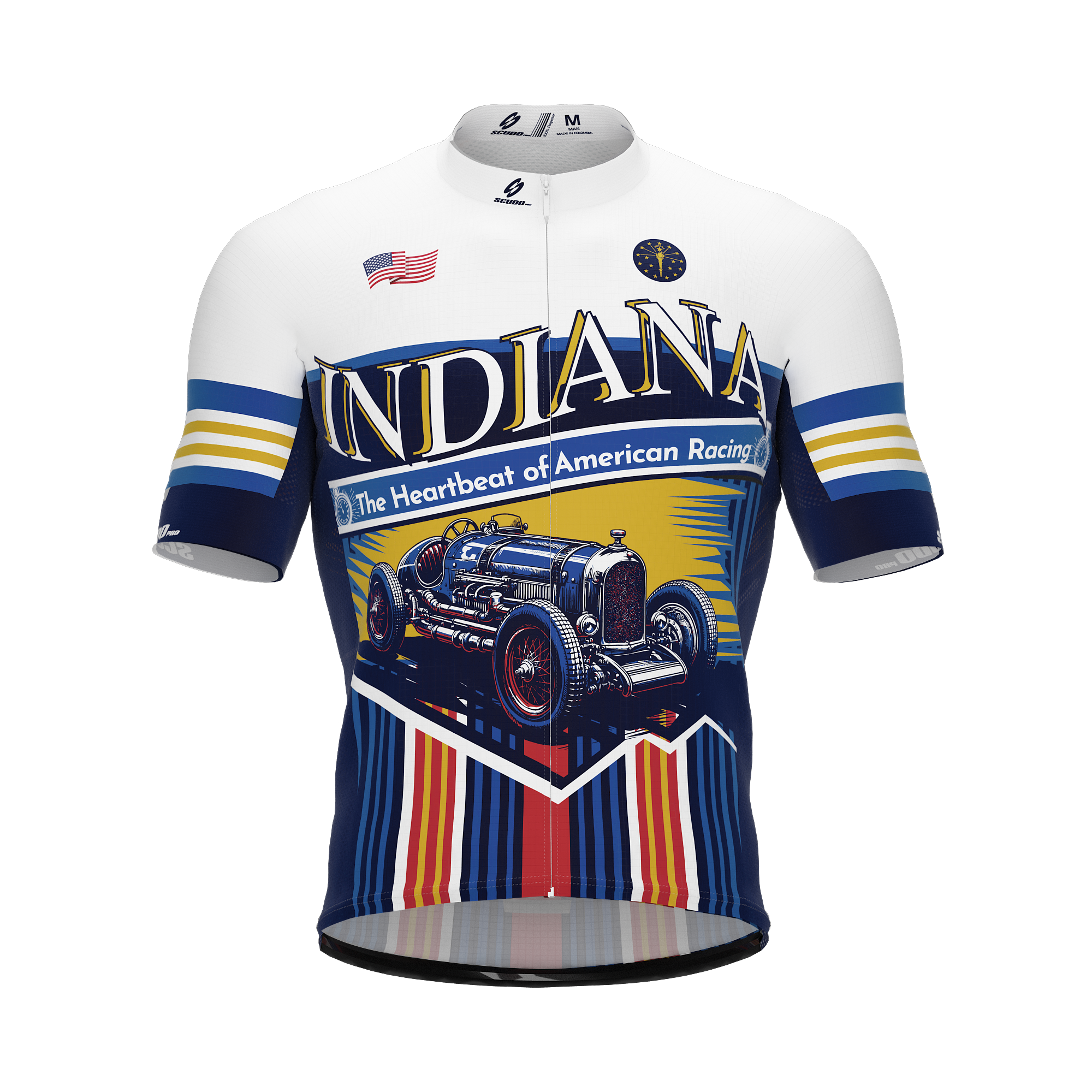 Indiana US State | Short Sleeve Cycling PRO Jersey | Men and Women