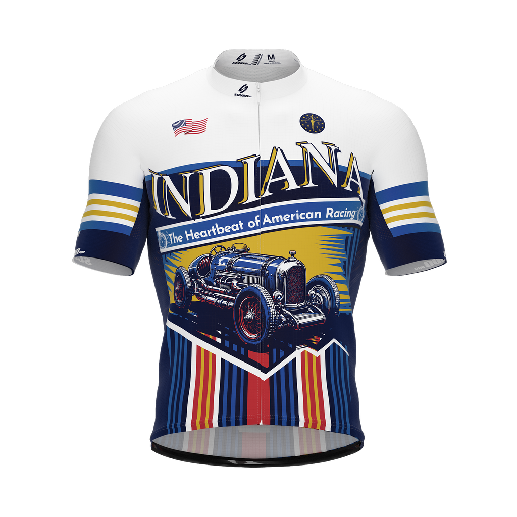 Indiana US State | Short Sleeve Cycling PRO Jersey | Men and Women