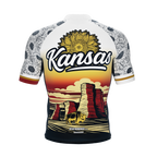 Kansas US State | v2 | Short Sleeve Cycling PRO Jersey | Men and Women