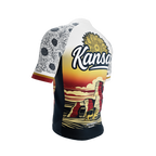 Kansas US State | v2 | Short Sleeve Cycling PRO Jersey | Men and Women