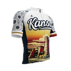 Kansas US State | v2 | Short Sleeve Cycling PRO Jersey | Men and Women