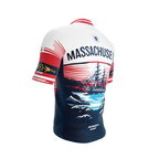 Massachusetts US State | Short Sleeve Cycling PRO Jersey | Men and Women