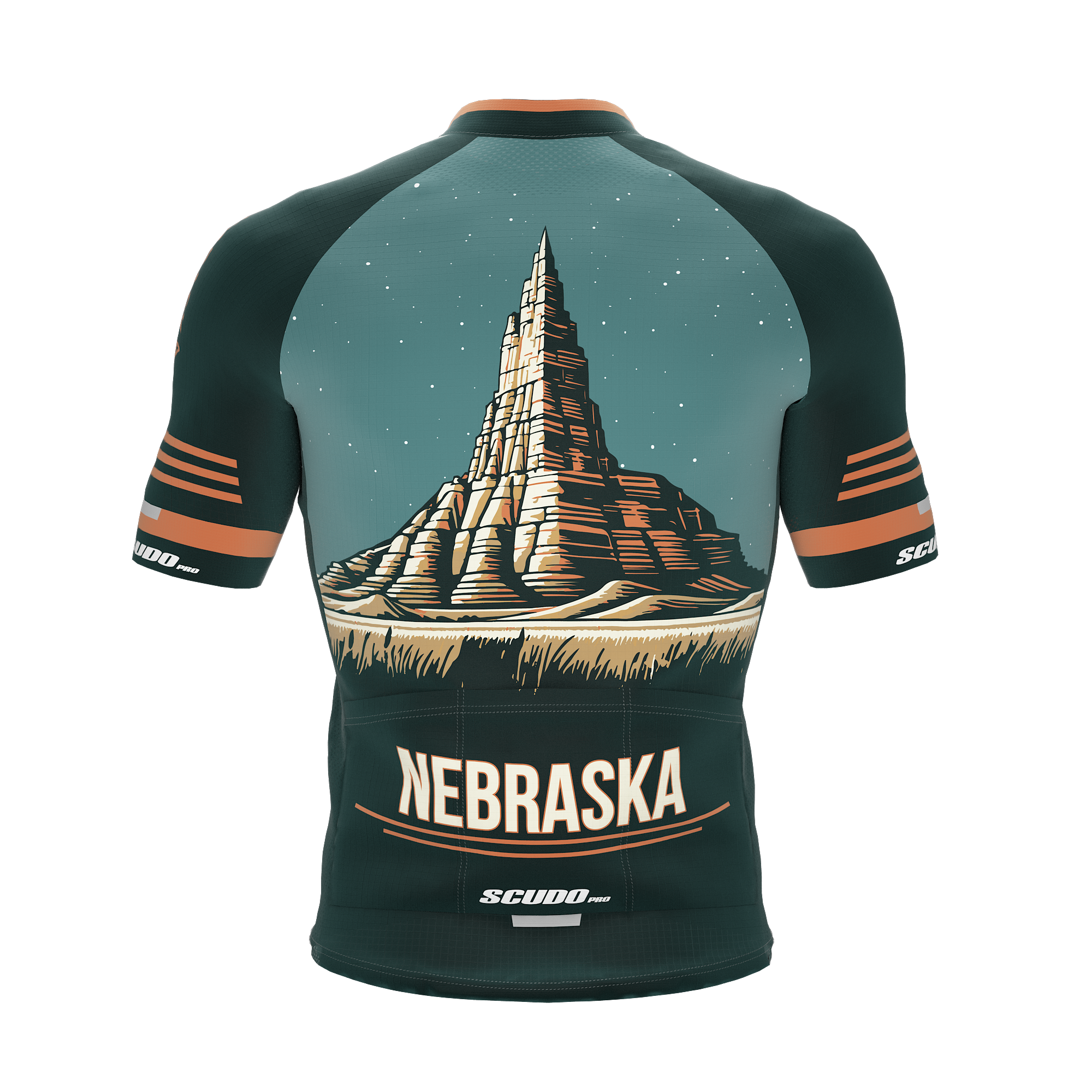 Nebraska US State | V2 | Short Sleeve Cycling PRO Jersey | Men and Women