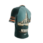 Nebraska US State | V2 | Short Sleeve Cycling PRO Jersey | Men and Women