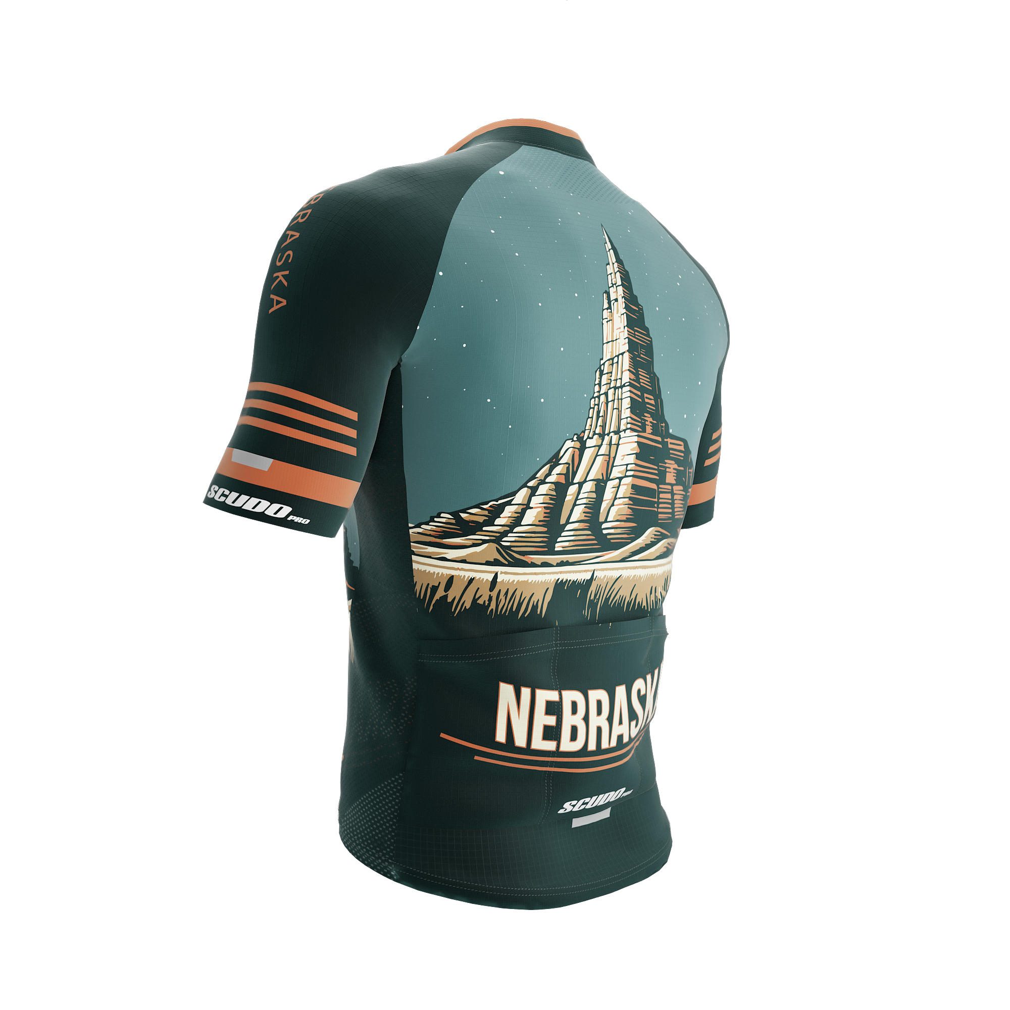 Nebraska US State | V2 | Short Sleeve Cycling PRO Jersey | Men and Women