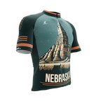 Nebraska US State | V2 | Short Sleeve Cycling PRO Jersey | Men and Women