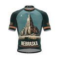 Nebraska US State | V2 | Short Sleeve Cycling PRO Jersey | Men and Women