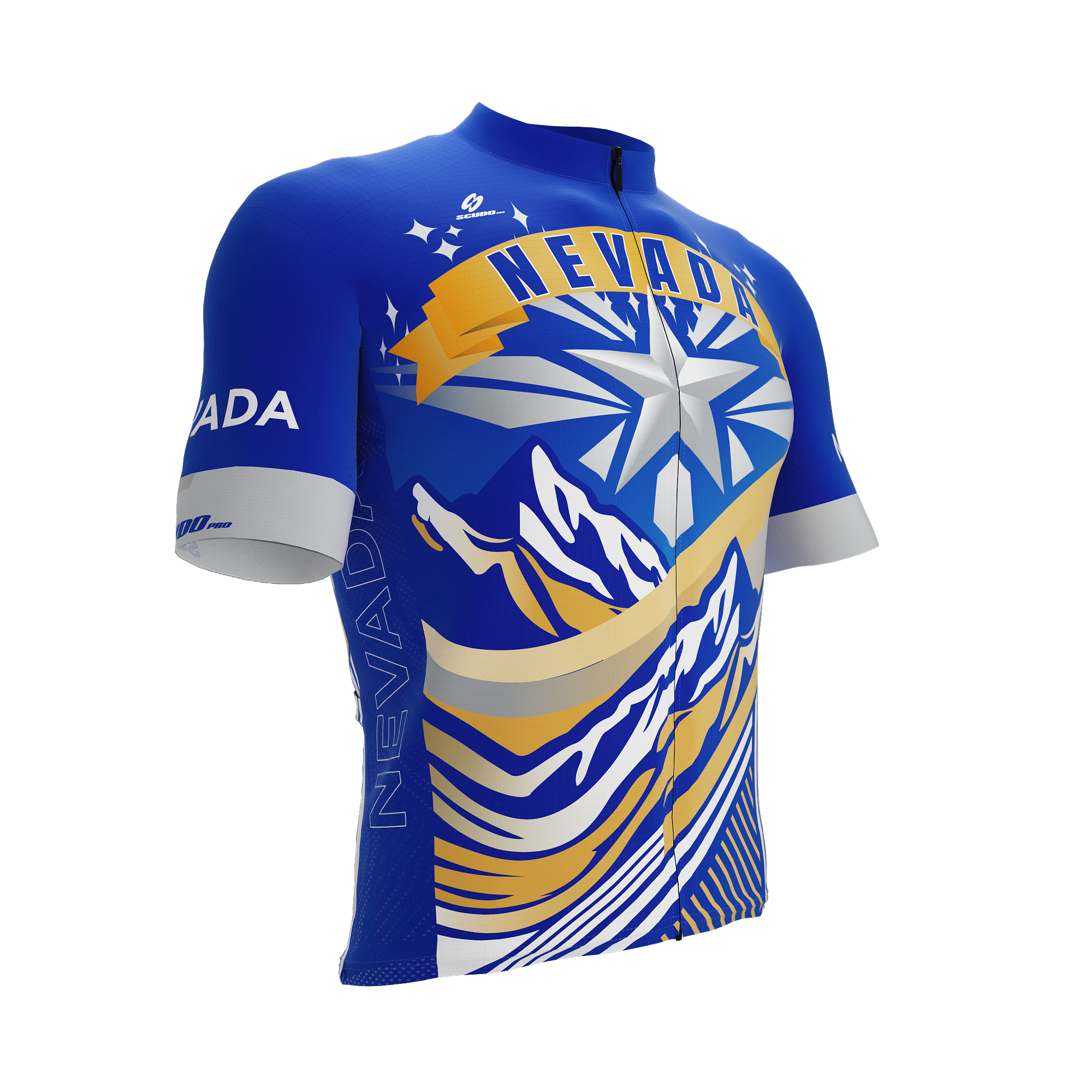 Nevada US State | Short Sleeve Cycling PRO Jersey | V2 | Men and Women