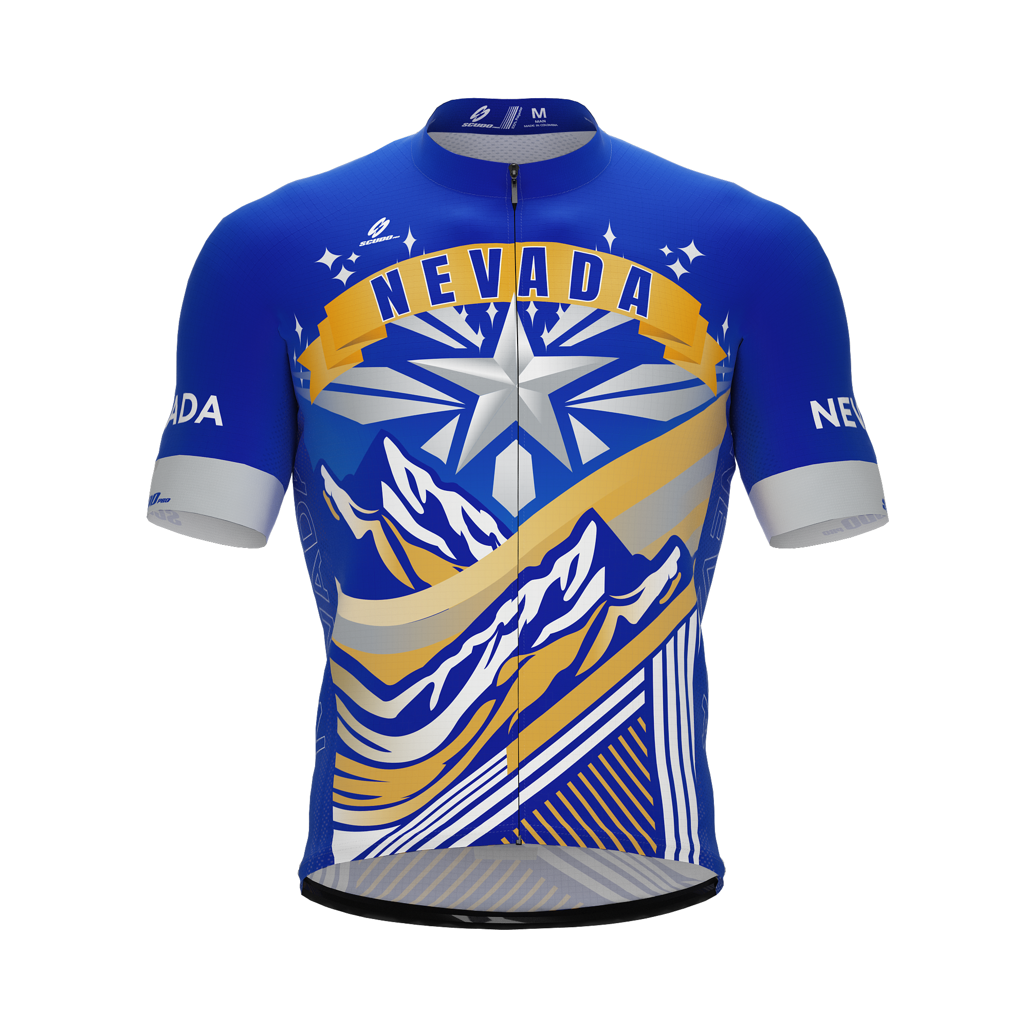 Nevada US State | Short Sleeve Cycling PRO Jersey | V2 | Men and Women