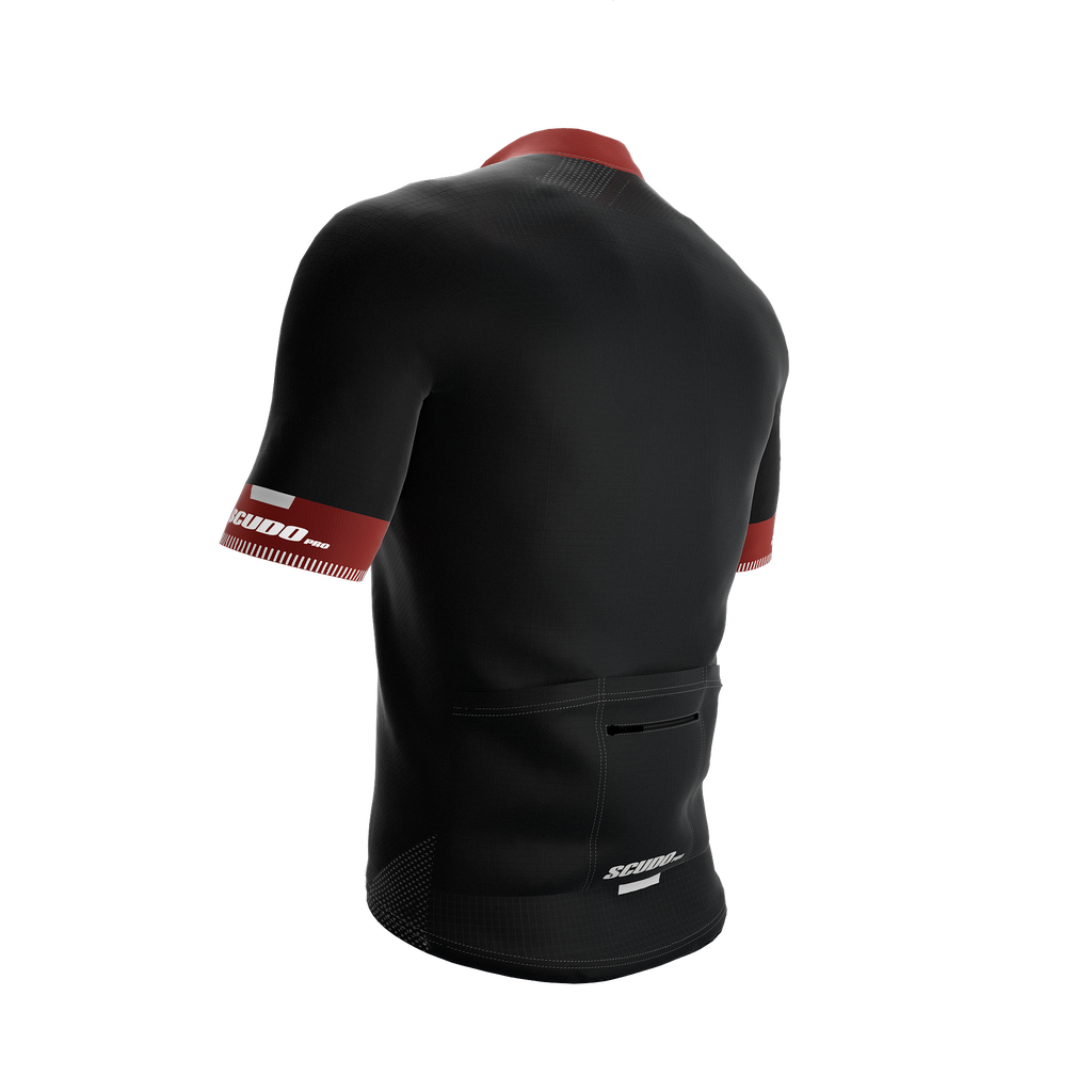 Black | Reflective Red | Short Sleeve Cycling PRO Jersey
