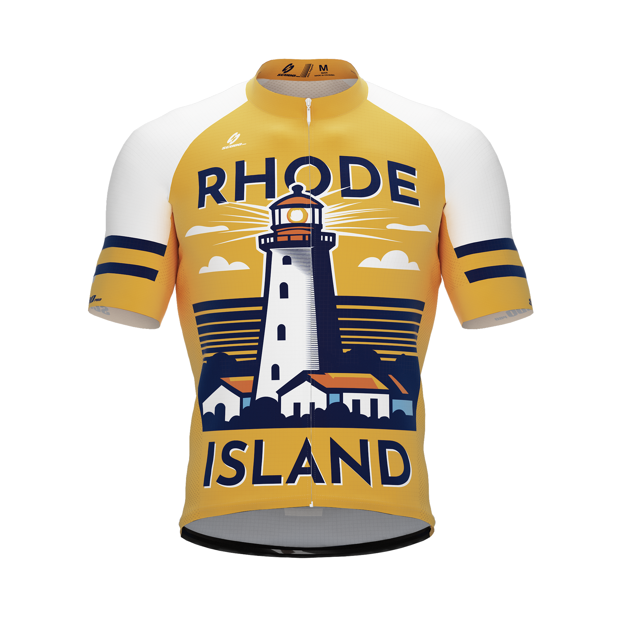 Rhode Island US State | Short Sleeve Cycling PRO Jersey | Men and Women