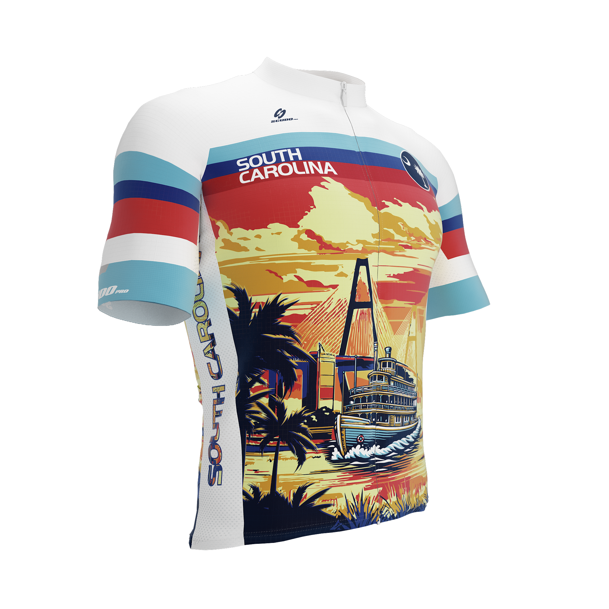South Carolina US State | Short Sleeve Cycling PRO Jersey | Men and Women