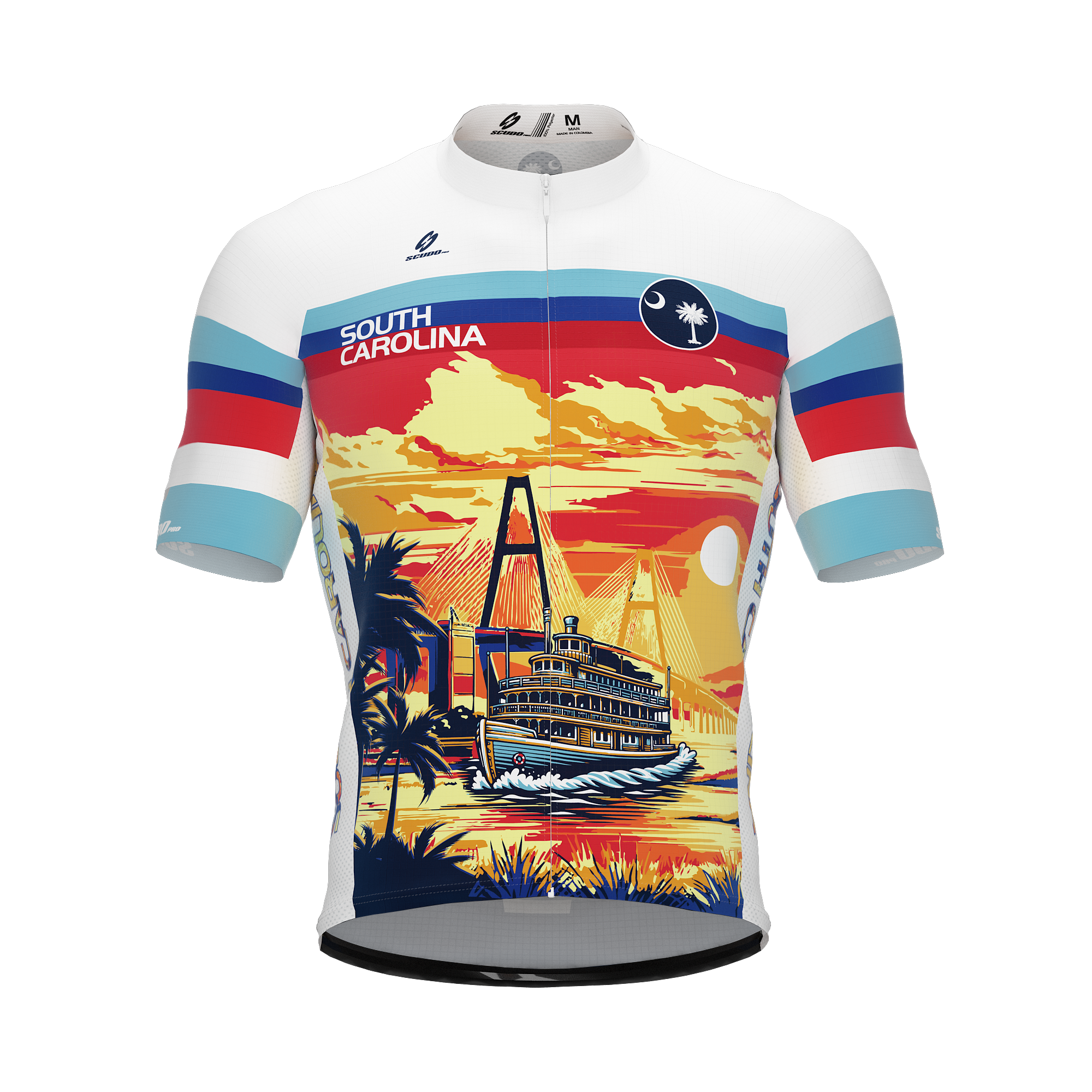 South Carolina US State | Short Sleeve Cycling PRO Jersey | Men and Women
