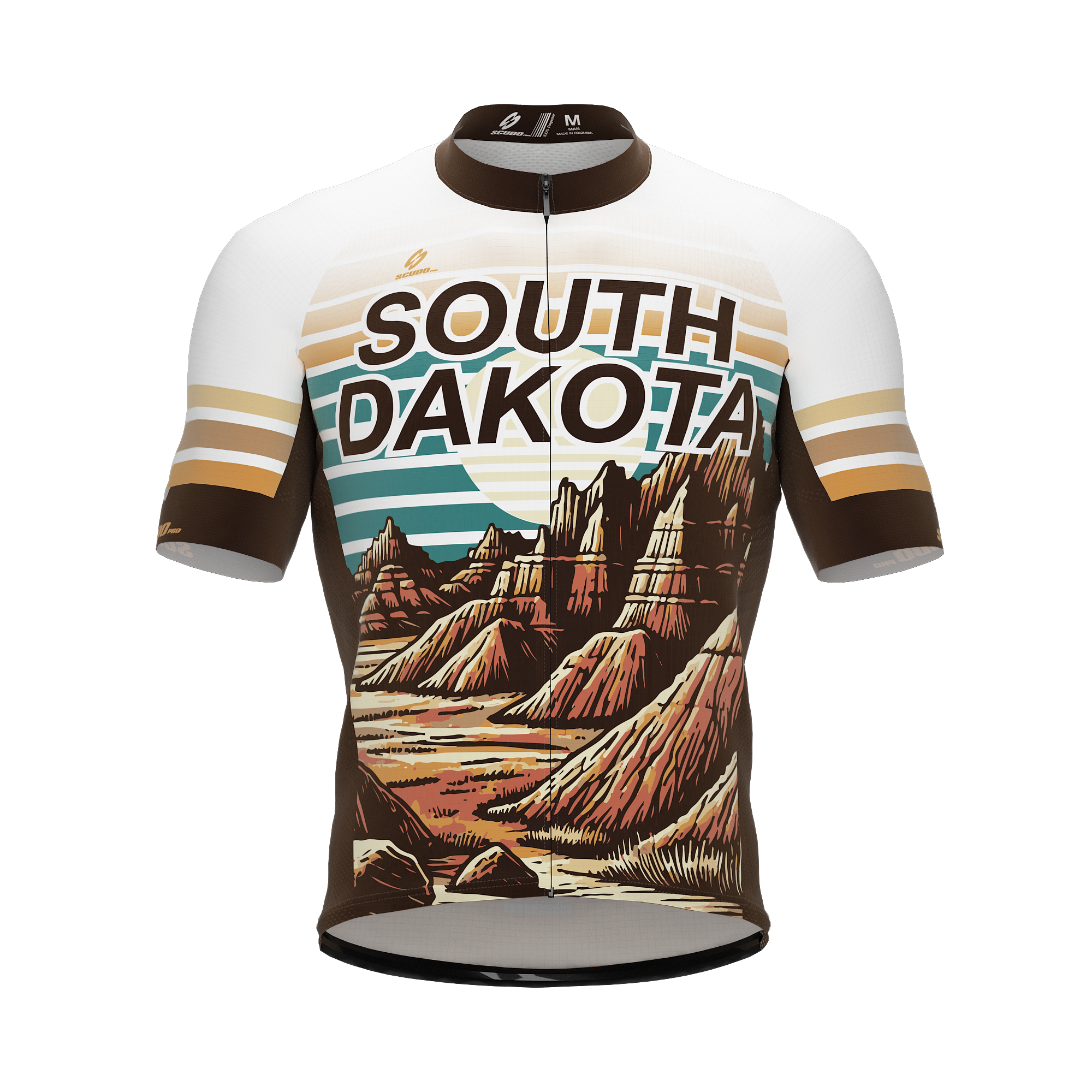 South Dakota US State | Short Sleeve Cycling PRO Jersey | Men and Women