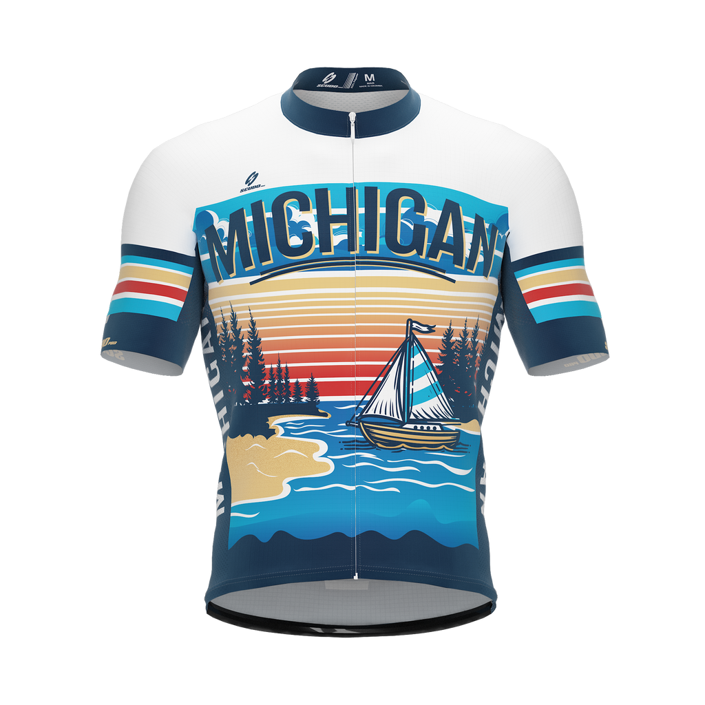 MICHIGAN US State | Short Sleeve Cycling PRO Jersey | Men and Women