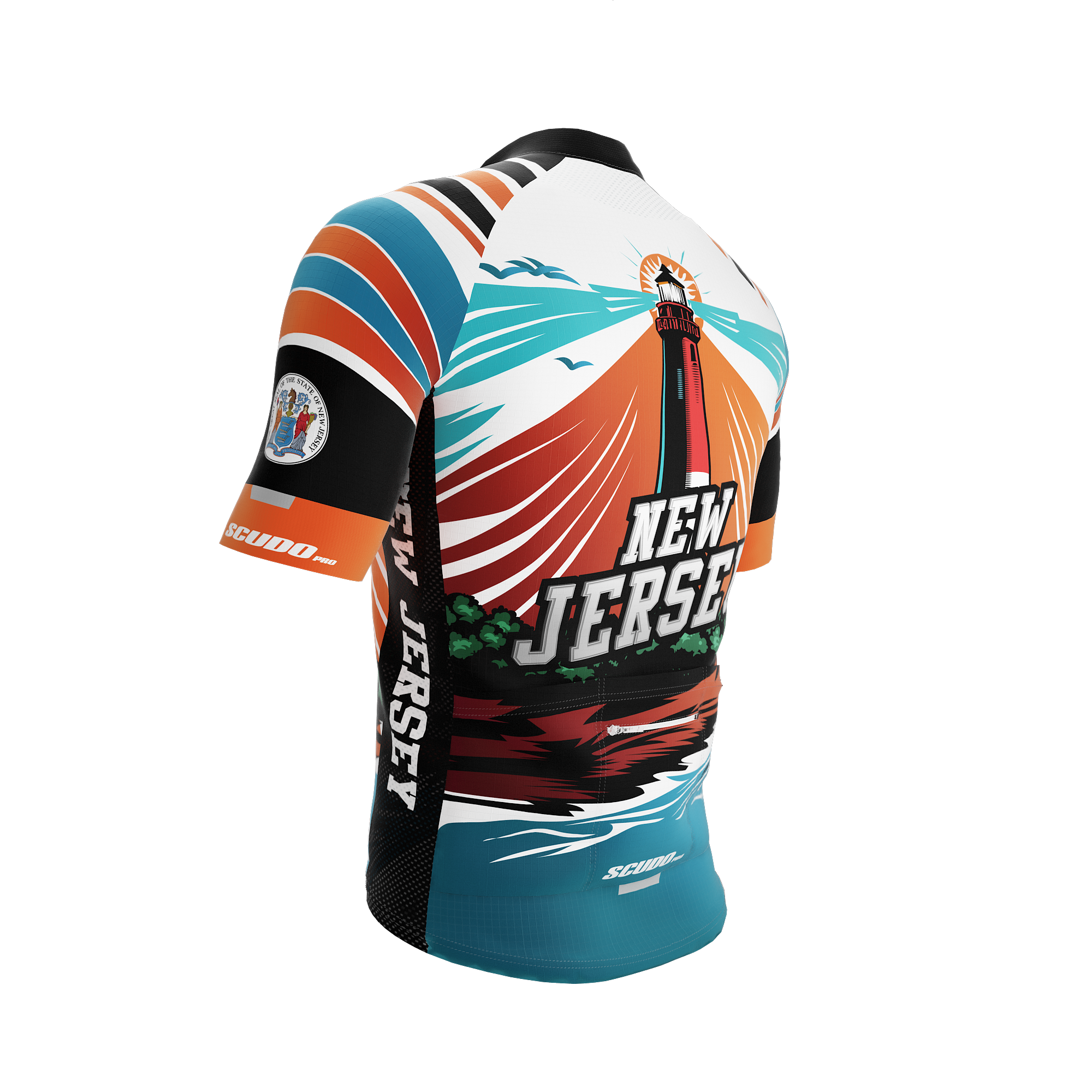 New Jersey US State | Short Sleeve Cycling PRO Jersey | Men and Women