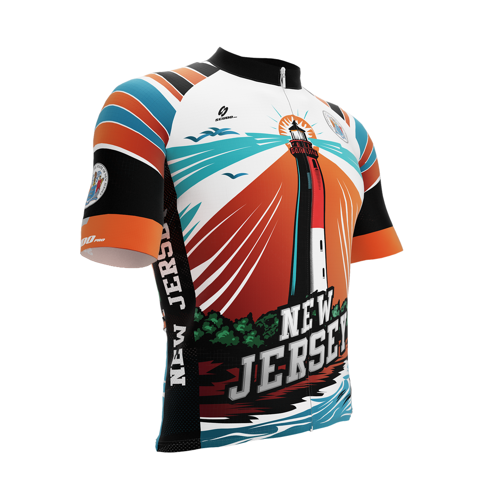 New Jersey US State | Short Sleeve Cycling PRO Jersey | Men and Women