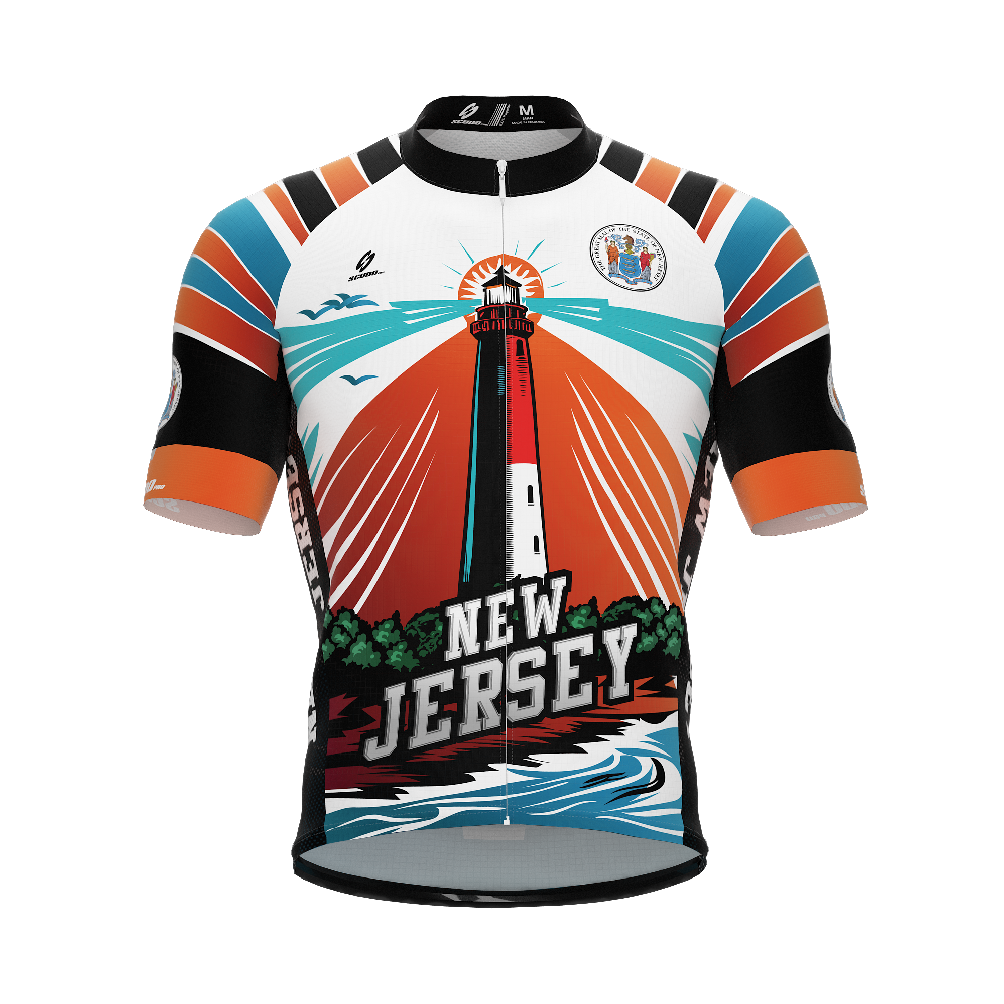New Jersey US State | Short Sleeve Cycling PRO Jersey | Men and Women