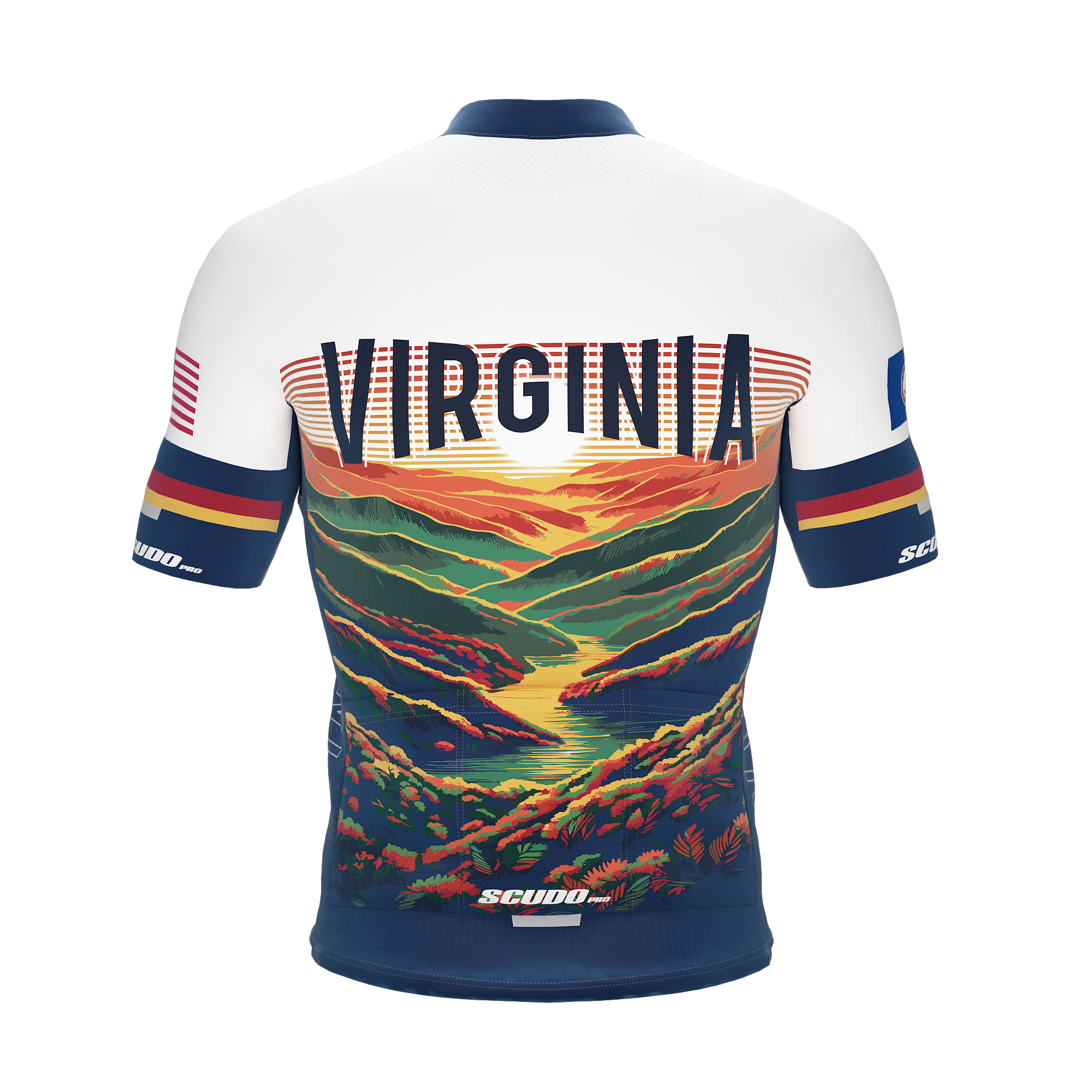 Virginia US State | Short Sleeve Cycling PRO Jersey | Men and Women