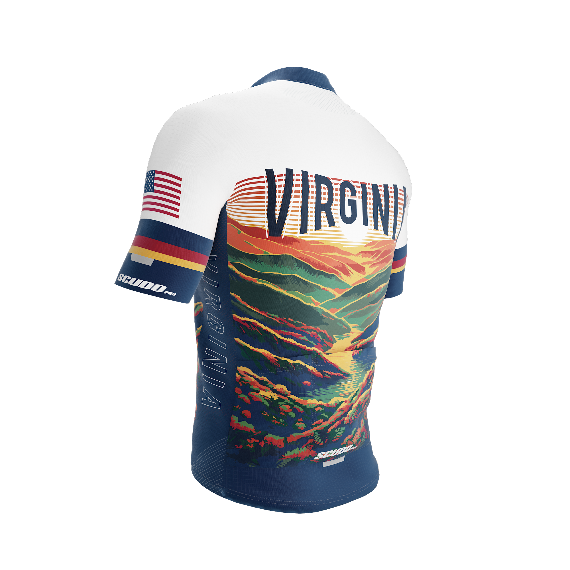 Virginia US State | Short Sleeve Cycling PRO Jersey | Men and Women