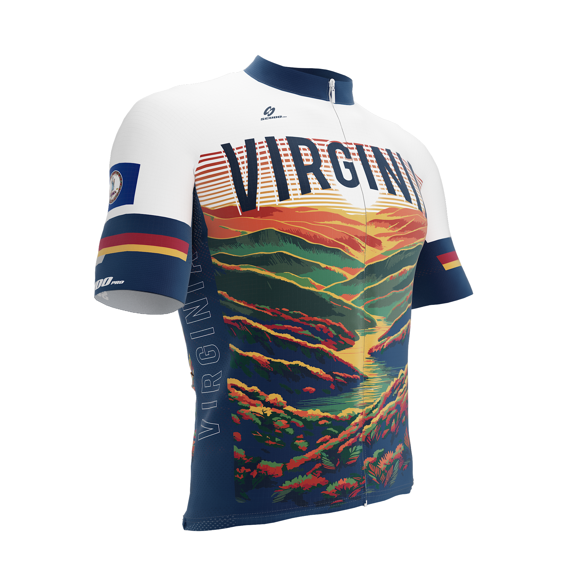 Virginia US State | Short Sleeve Cycling PRO Jersey | Men and Women