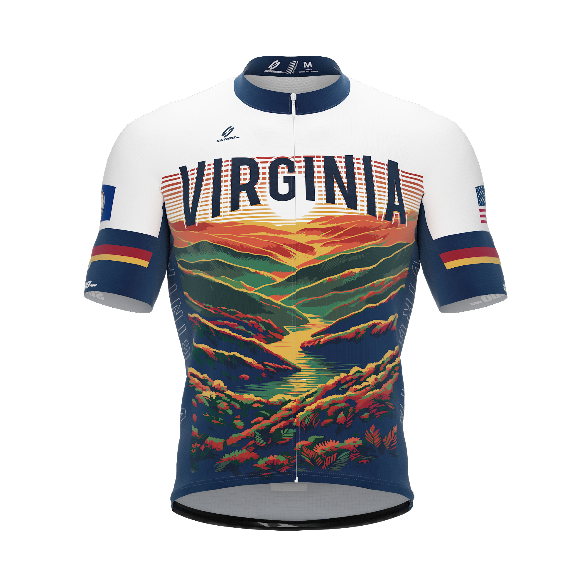 Virginia US State | Short Sleeve Cycling PRO Jersey | Men and Women