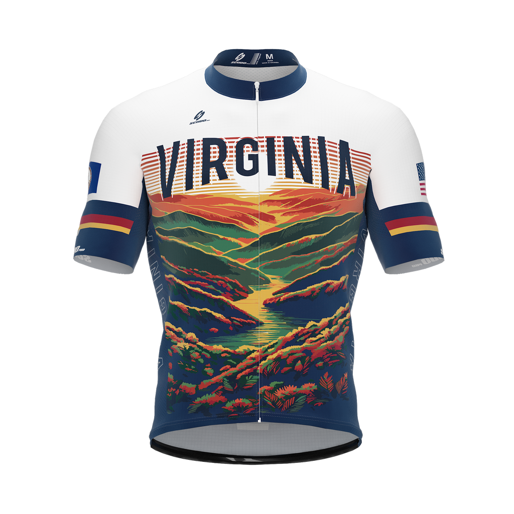 Virginia US State | Short Sleeve Cycling PRO Jersey | Men and Women