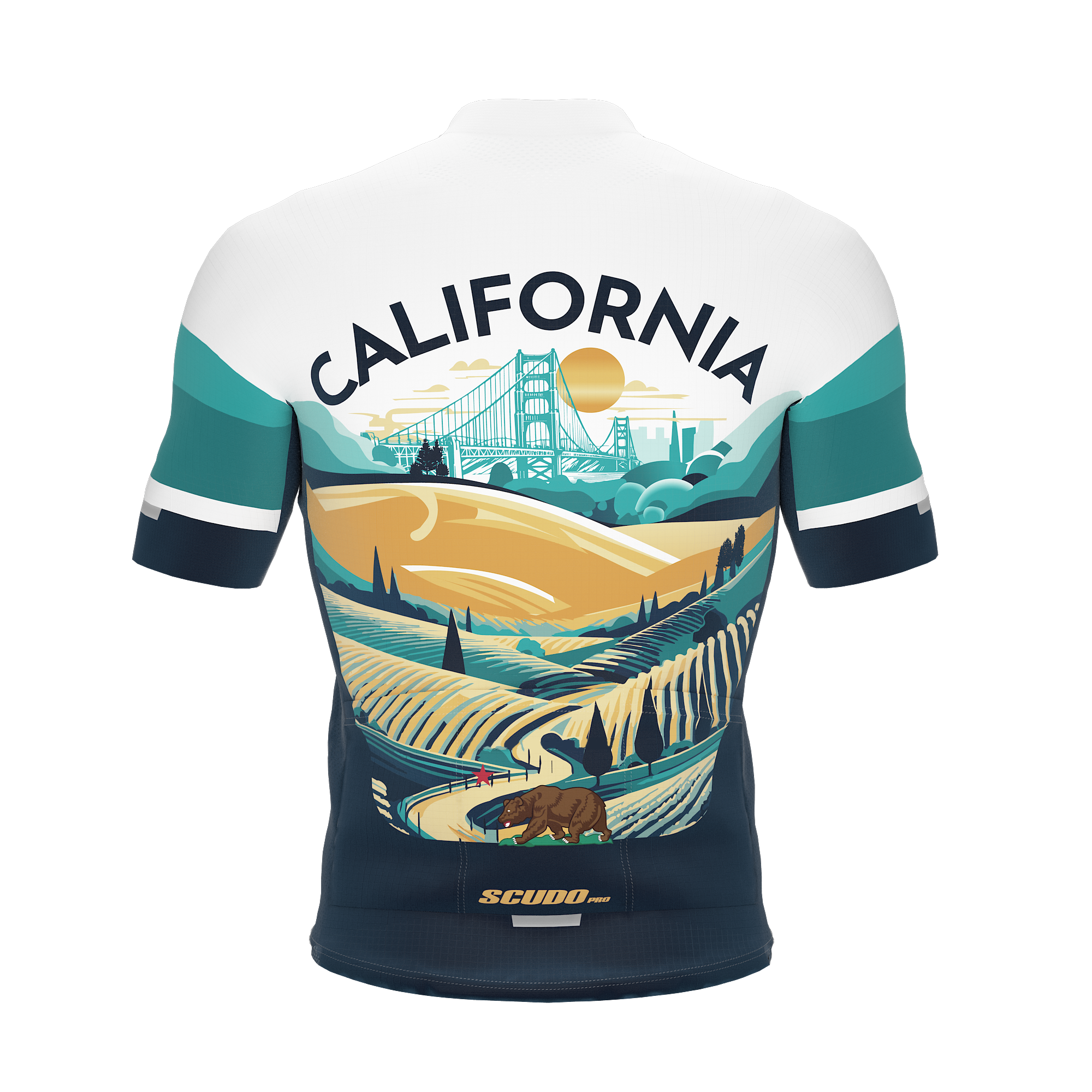 California US State | Short Sleeve Cycling PRO Jersey | Men and Women