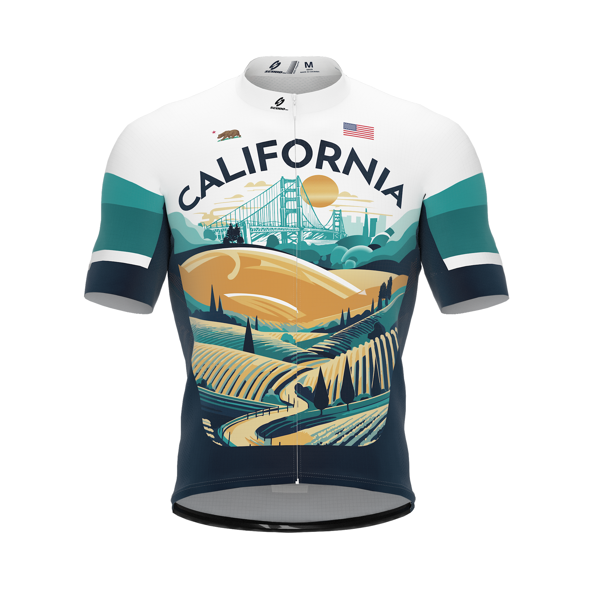 California US State | Short Sleeve Cycling PRO Jersey | Men and Women