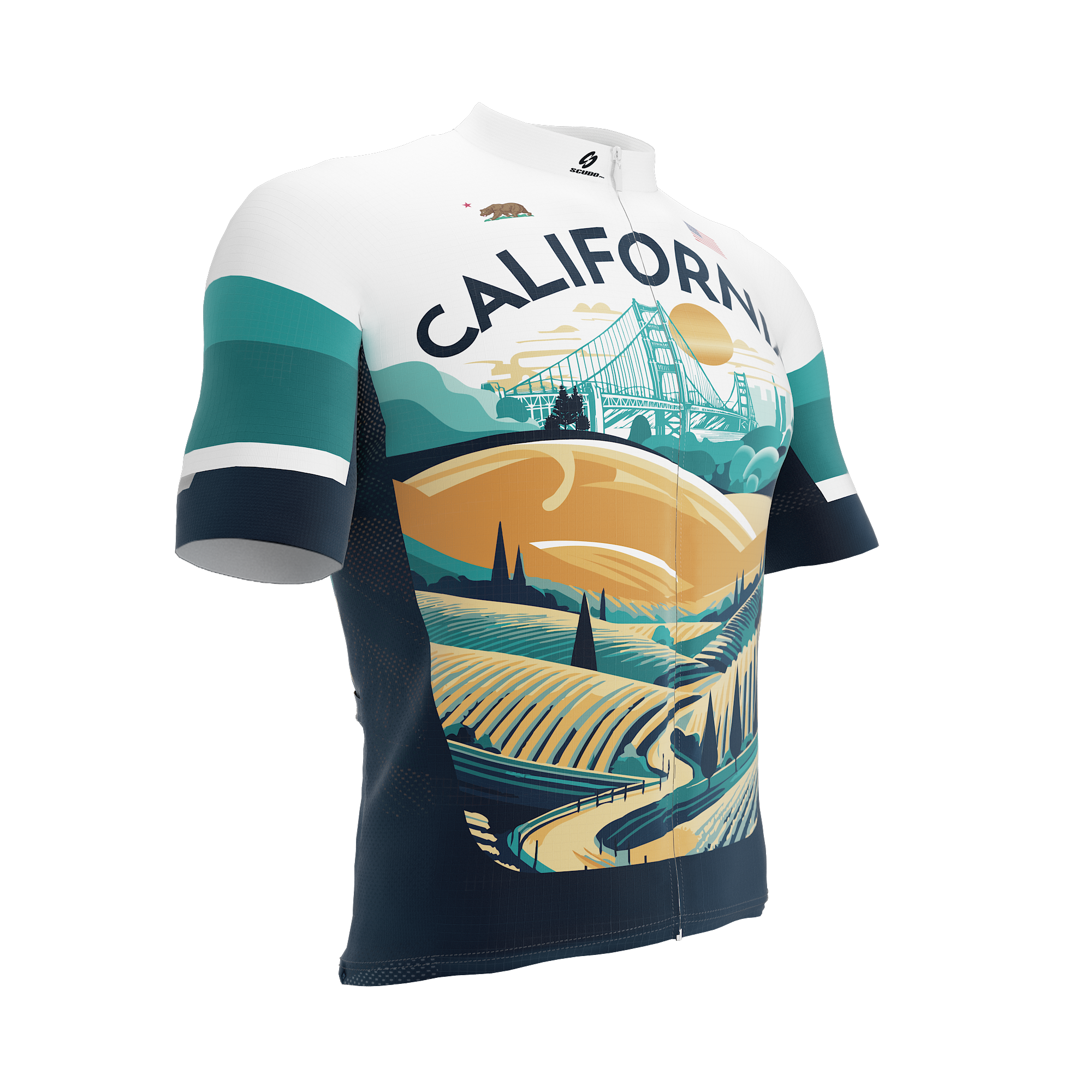 California US State | Short Sleeve Cycling PRO Jersey | Men and Women
