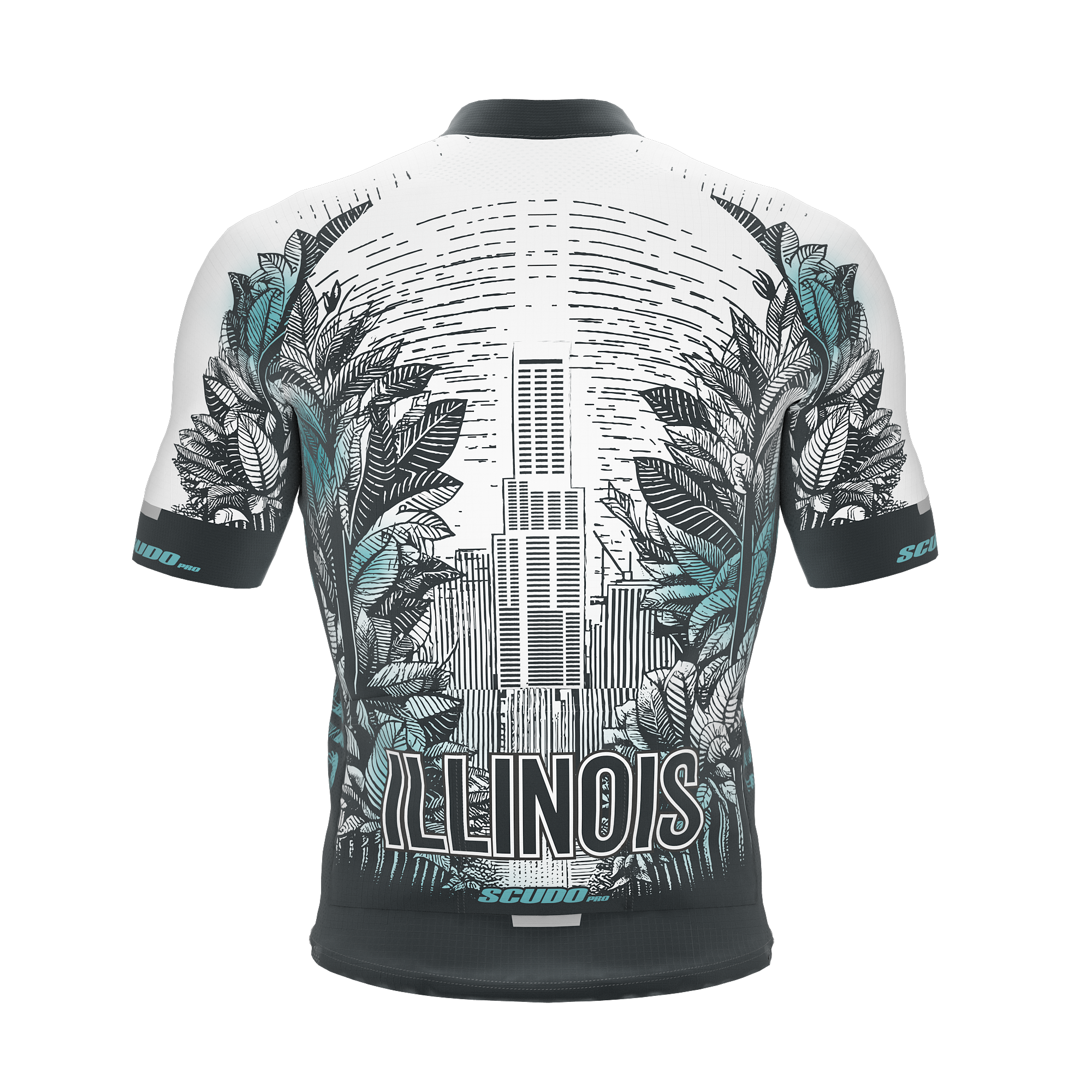 Illinois US State | Short Sleeve Cycling PRO Jersey | Men and Women