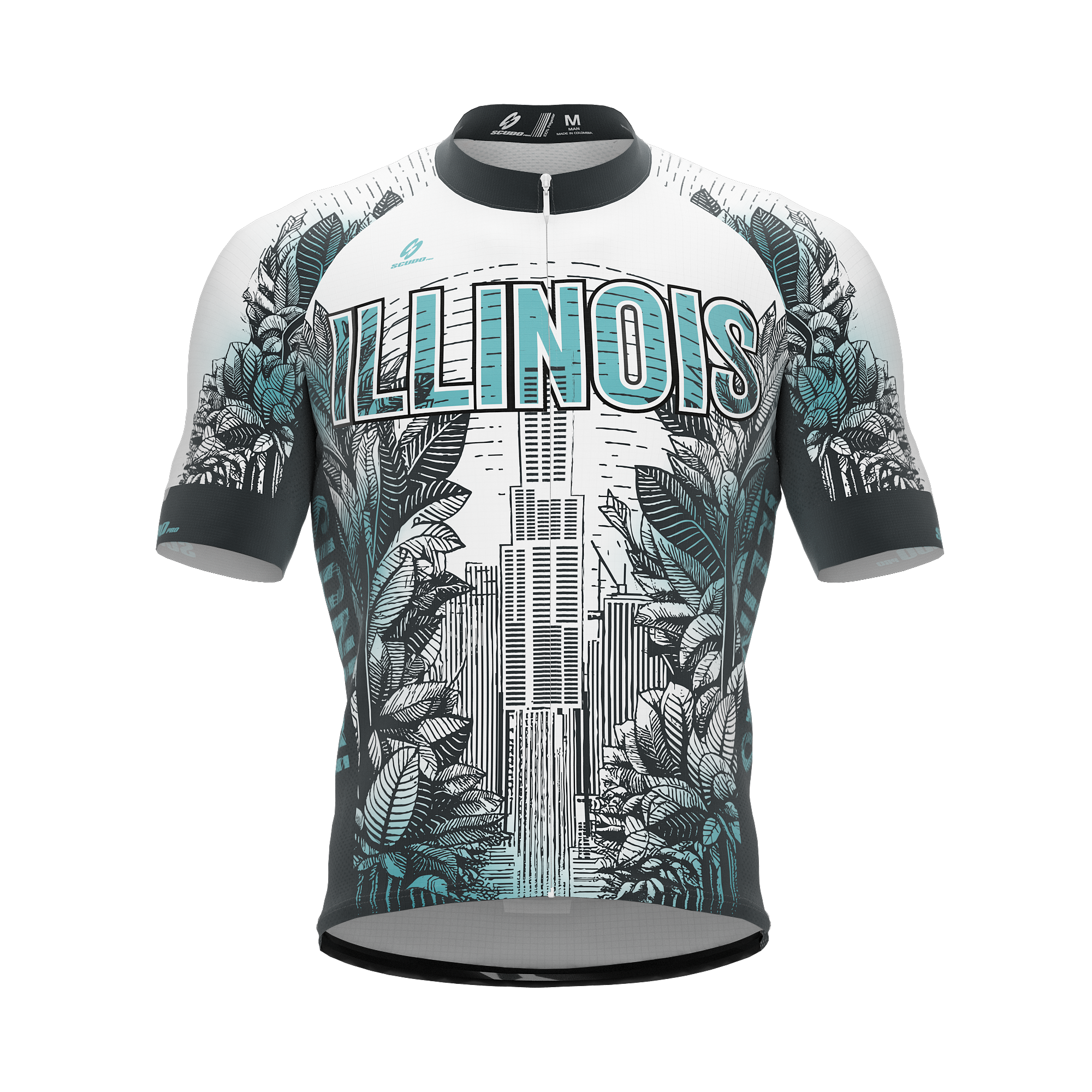 Illinois US State | Short Sleeve Cycling PRO Jersey | Men and Women