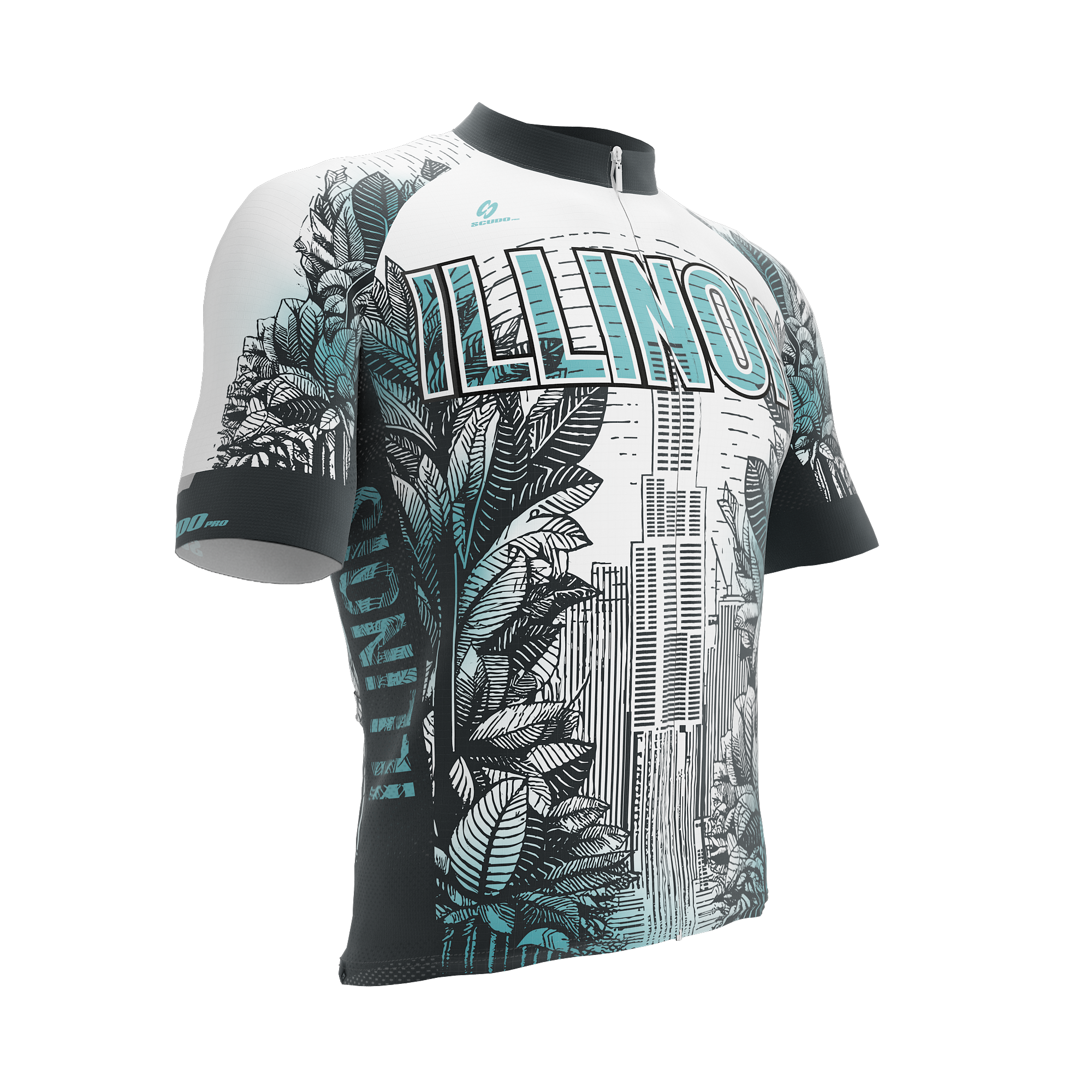 Illinois US State | Short Sleeve Cycling PRO Jersey | Men and Women