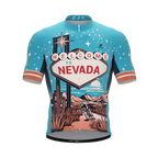 Nevada US State | Short Sleeve Cycling PRO Jersey | V1 | Men and Women