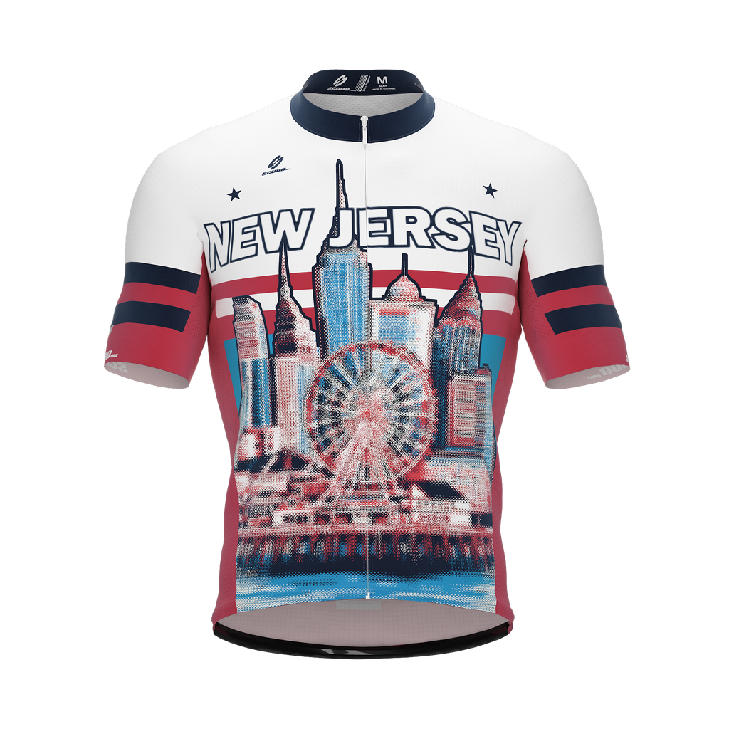 New Jersey US State | Short Sleeve Cycling PRO Jersey | Men and Women