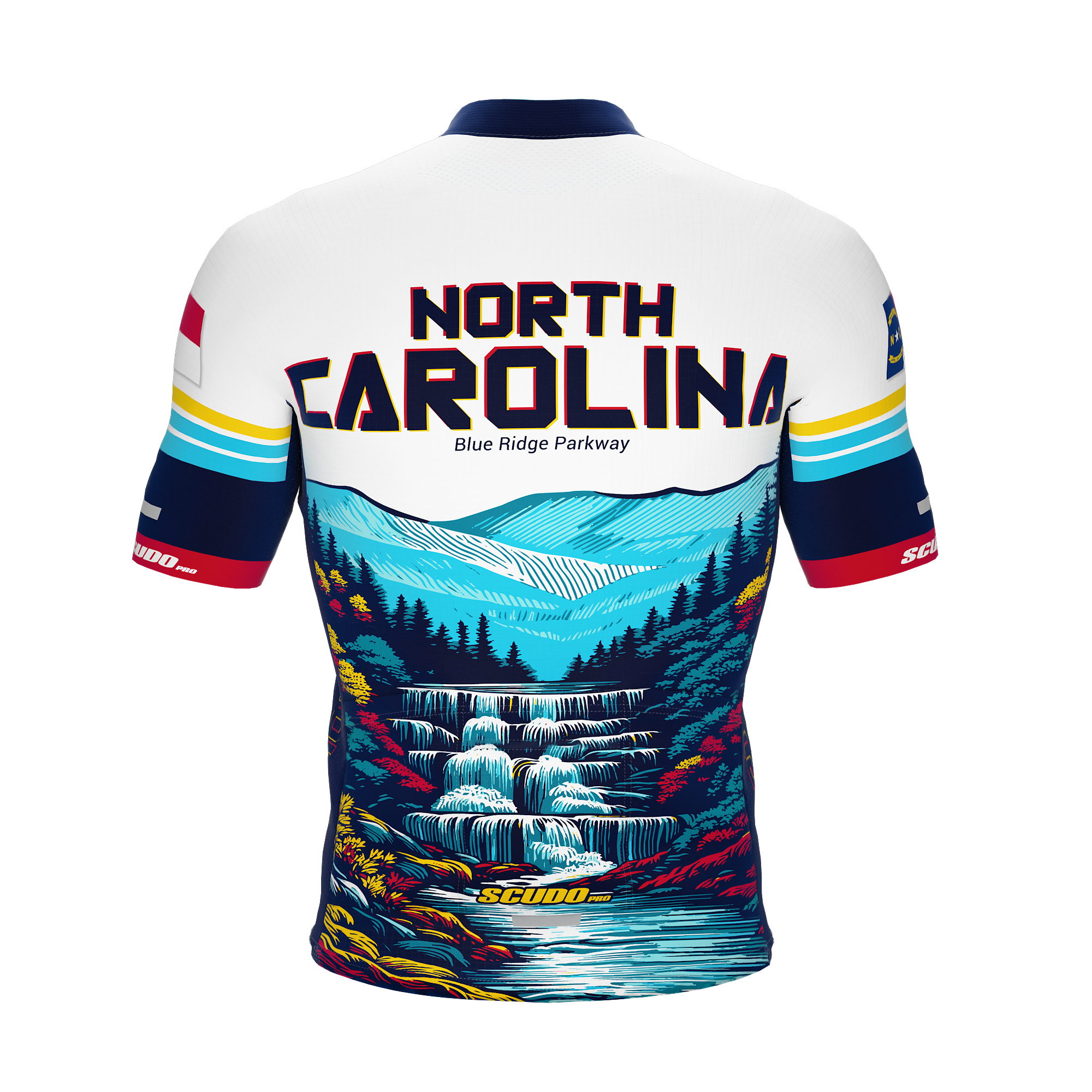 North Carolina US State | Short Sleeve Cycling PRO Jersey | Men and Women