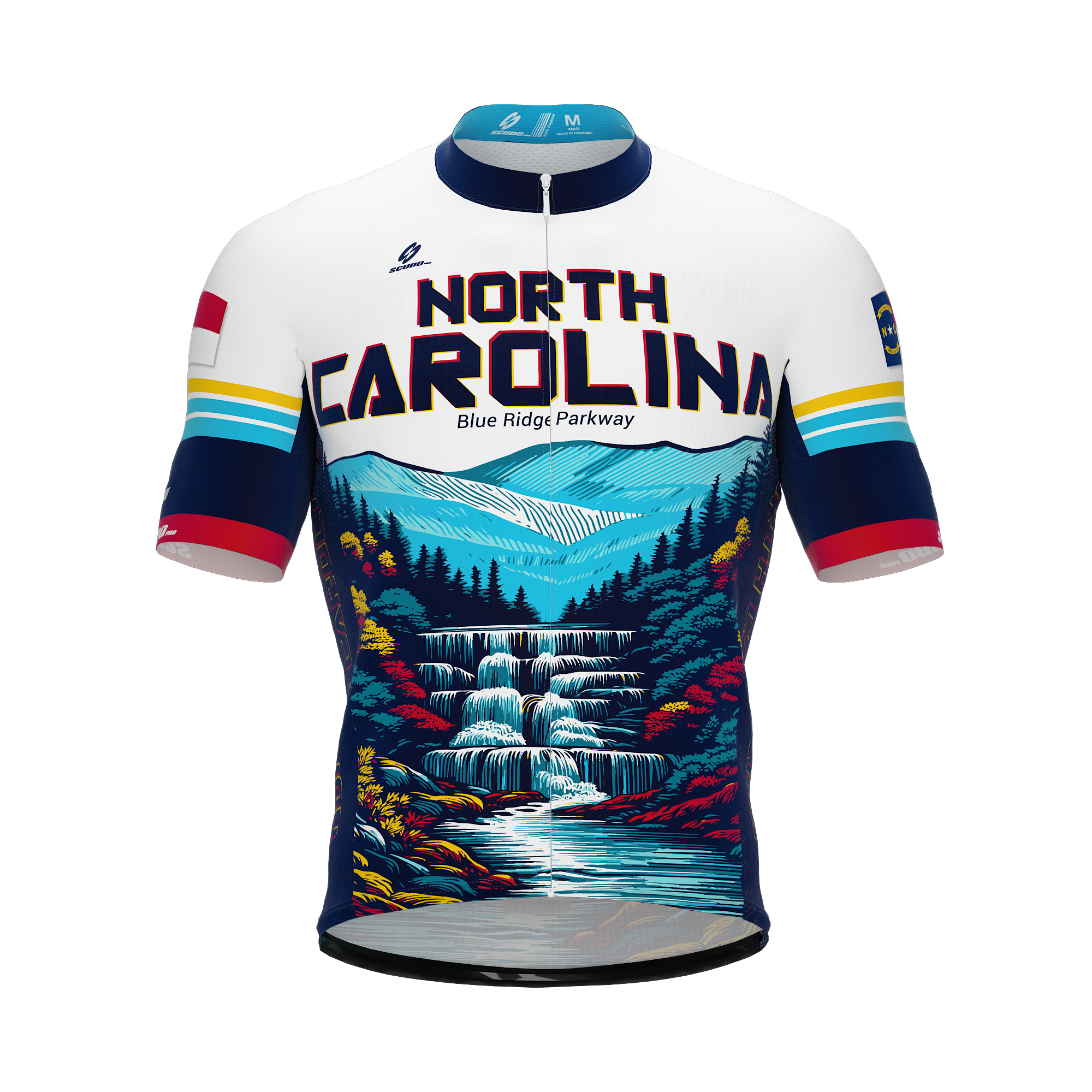 North Carolina US State | Short Sleeve Cycling PRO Jersey | Men and Women