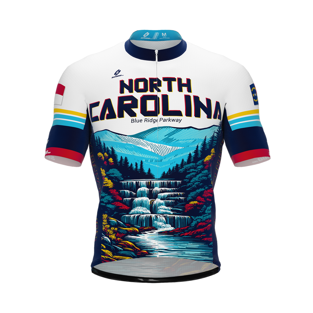 North Carolina US State | Short Sleeve Cycling PRO Jersey | Men and Women