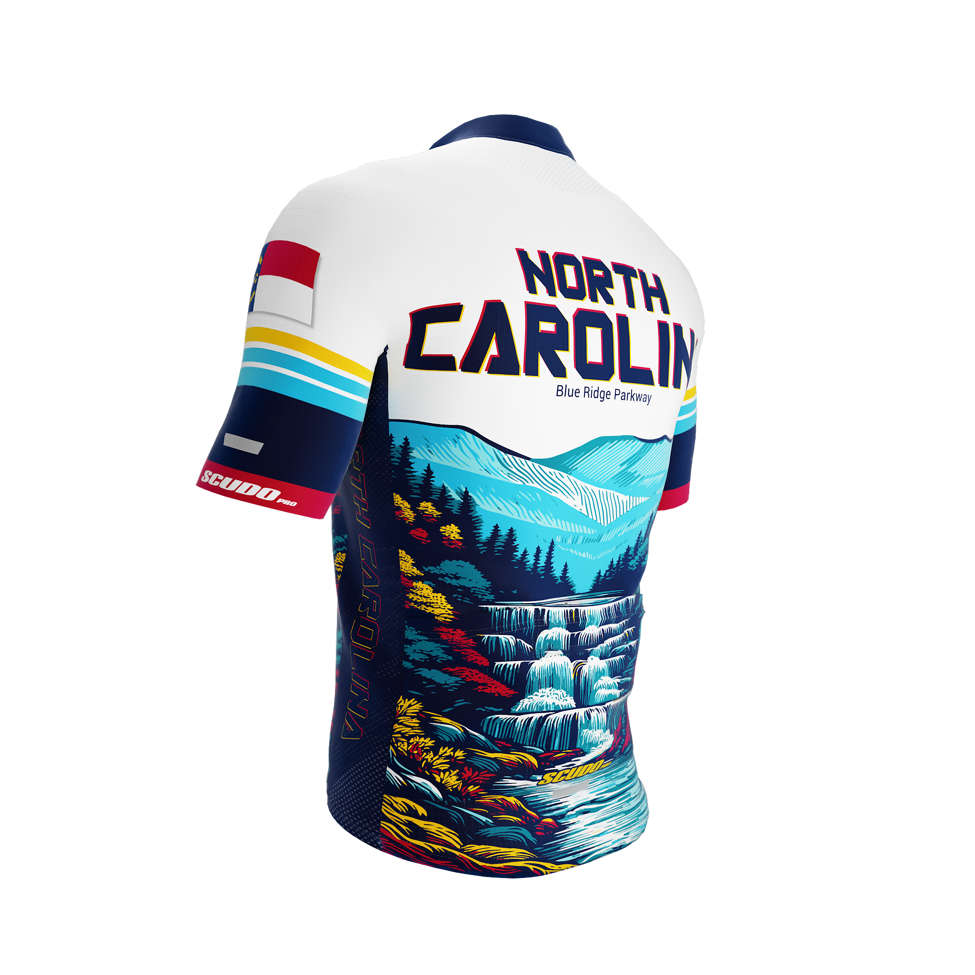 North Carolina US State | Short Sleeve Cycling PRO Jersey | Men and Women
